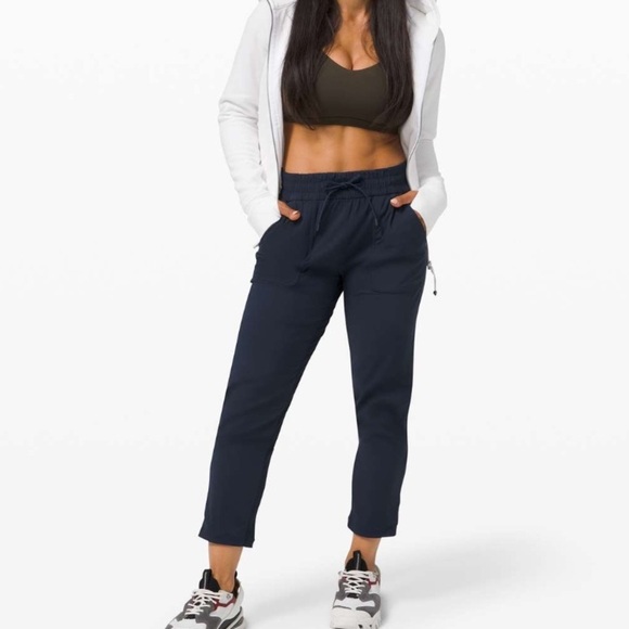 lululemon athletica Pants - Lululemon Beyond the Studio Crop Size 10 - True Navy